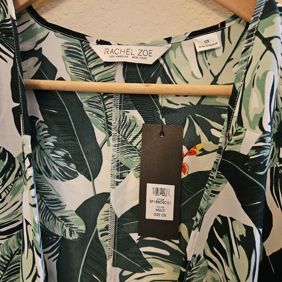 NWT RACHEL ZOE Duster Kimono Swim Cover Up Floral Island Vibes Cute Flowy - Picture 8 of 11